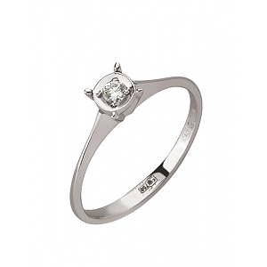 Золота каблучка з діамантом (01-200851675) фотографія