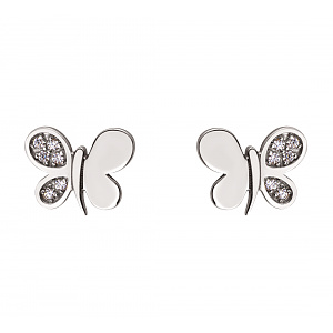 Золоті сережки з камінням Swarovski (2б_с-175) фотографія