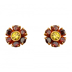 Золоті сережки з фіанітами (1б_с-092) фотографія