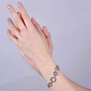 Золотий браслет з сапфірами (11б-024) фотографія