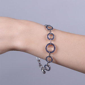 Золотий браслет з сапфірами (11б-024) фотографія