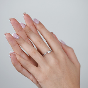 Золотое кольцо с бриллиантами (2б_к-205) фотография