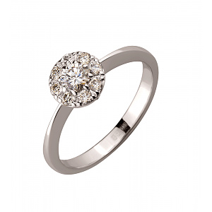 Золота каблучка з діамантами (2б_к-148) фотографія