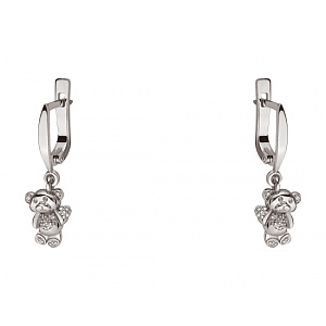 Золотые серьги с циркониями (2б_с-244) фотография