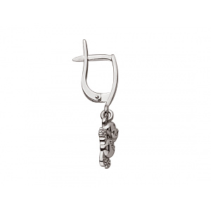 Золотые серьги с циркониями (2б_с-244) фотография