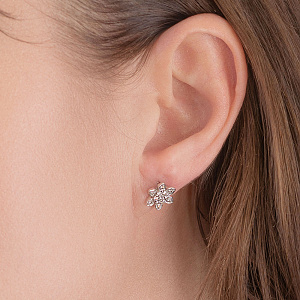 Золоті сережки з діамантами (2б_с-280) фотографія