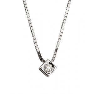 Золотое  колье с бриллиантом (01-18385376) фотография