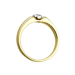 Золотое кольцо с бриллиантом (01-18995776) фотография