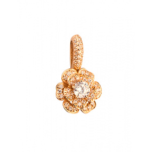 Золотой кулон с цирконием куб. (01-19043276) фотография