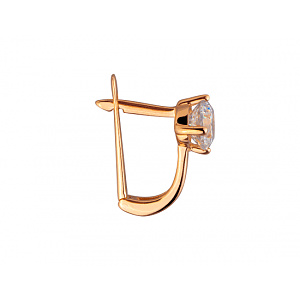 Золотые серьги с цирконием куб. (01-200080276) фотография