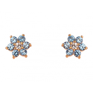 Золотые серьги с цирконием куб. (01-200276076) фотография