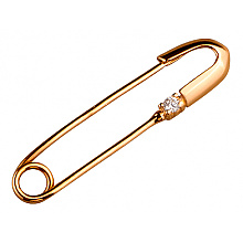 Золотая булавка с цирконием куб. (01-200336476)