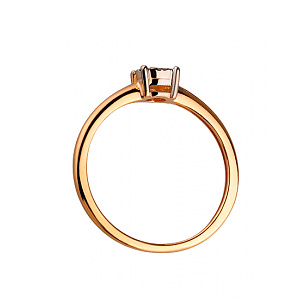 Золотое кольцо с бриллиантами (01-200365376) фотография