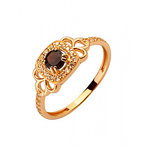 Золотое кольцо с гранатом (01-200388276) фотография