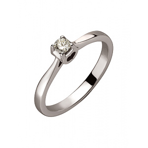 Золота каблучка з діамантом (01-200432976) фотографія