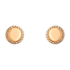 Золотые серьги с цирконием куб. (01-200438376) фотография