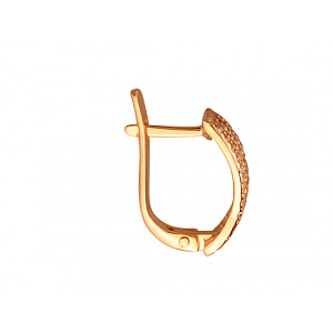 Золоті сережки з цирконієм куб. (01-200530776) фотографія