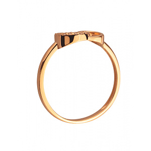 Золотое кольцо с цирконием куб. (01-200535176) фотография