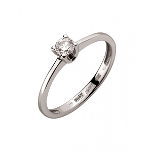 Золота каблучка з діамантом (01-200542676) фотографія