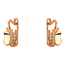 Золоті сережки з цирконієм куб. (01-200573476)