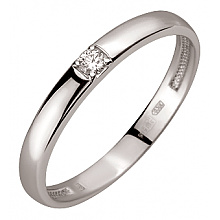 Золота обручка з діамантом (01-200745976)