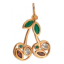 Золотий кулон з фіанітом (цирконієм куб.) (01-200766276)