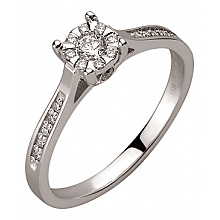 Золотое кольцо с бриллиантами (01-200815976)