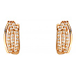 Золотые серьги с фианитом (цирконием куб.) 01-200838376 фотография 1