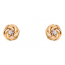 Золоті сережки з фіанітом (цирконієм куб.) (01-200845176)