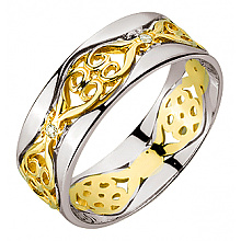 Золотое  кольцо с бриллиантами (01-200851676)