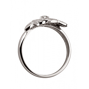 Золотое кольцо с бриллиантами (01-200858076) фотография