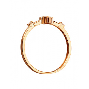 Золота каблучка з фіанітом (цирконієм куб.) (01-200858176) фотографія