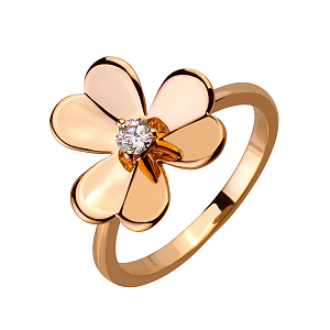 Золотое кольцо с бриллиантом (1б_к-206) фотография