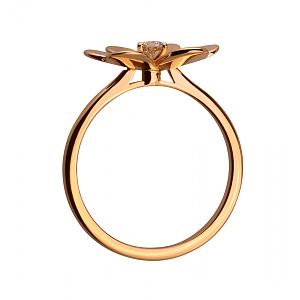 Золотое кольцо с бриллиантом (1б_к-206) фотография