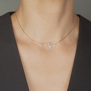 Золоте кольє  (1н186/00б) фотографія