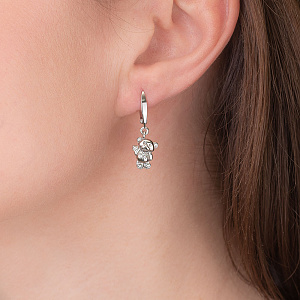 Золотые серьги с бриллиантами (2б_с-244) фотография