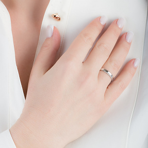 Золота обручка з діамантами (2б_к-308) фотографія