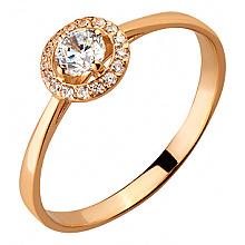 Золота каблучка з цирконієм куб. (01-19064277)