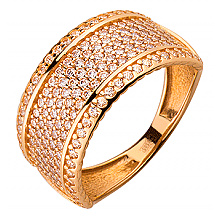 Золота каблучка з цирконієм куб. (01-19089277)