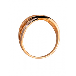 Золотое кольцо с цирконием куб. (01-200104777) фотография