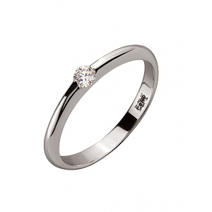 Золотое кольцо с бриллиантом (01-200182677) фотография