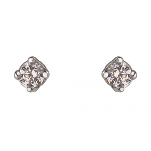 Золоті сережки з цирконієм куб. (01-200220877) фотографія