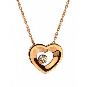 Золотое колье с цирконием куб. (01-200230577) фотография