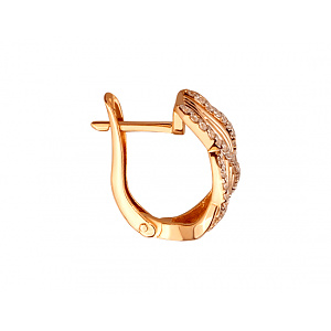 Золоті сережки з цирконієм куб. (01-200468477) фотографія