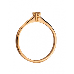 Золотое кольцо с бриллиантом (01-200542677) фотография