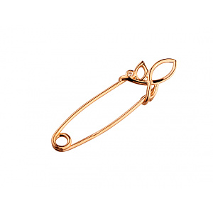 Золотая булавка с цирконием куб. (01-200547277) фотография