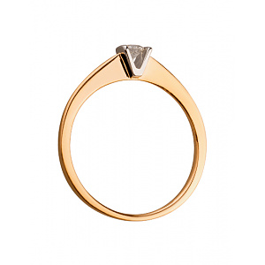 Золота каблучка з діамантом (01-200563577) картинка Золота каблучка з діамантом (01-200563577) фотографія
