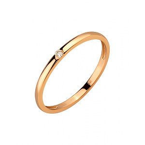 Золота каблучка з діамантом (01-200581677) фотографія