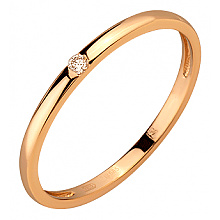 Золота каблучка з діамантом (01-200581677)