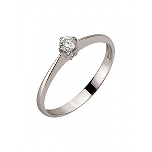 Золота каблучка з діамантом (01-200606477) фотографія